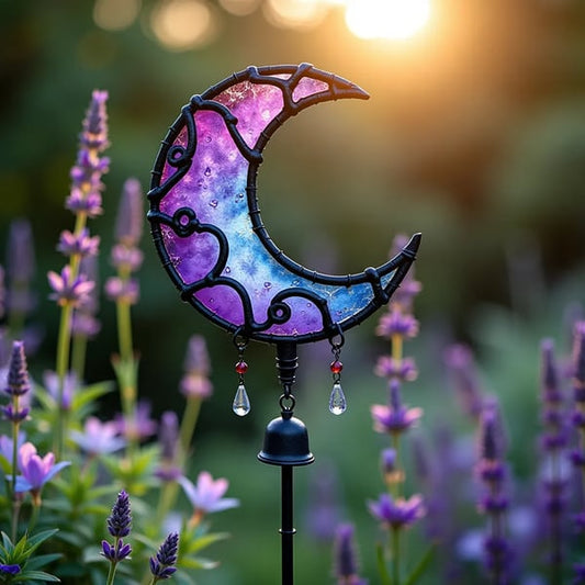 🌙✨ "Luna’s Whisper" Moon Garden Stake