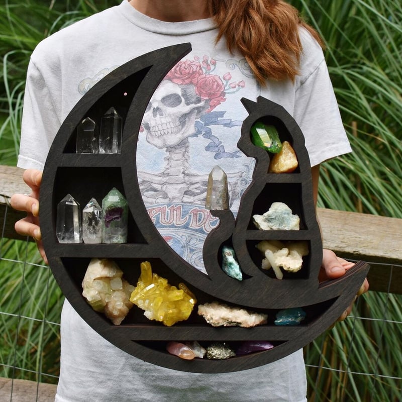 Cat in the Moon Crystal Shelf