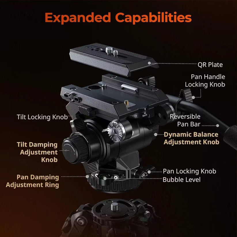 Multi-Functional Hydraulic Carbon Fiber Tripod