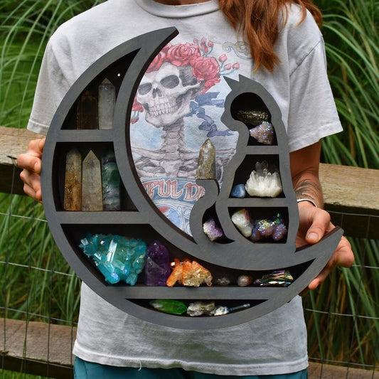 Cat in the Moon Crystal Shelf